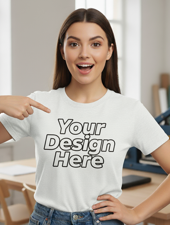 dtf transfer women's tee double sided (copy)